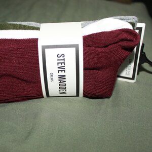 NWT Steve Madden Ribbed Ruffle Women's Crew Socks 4-pack